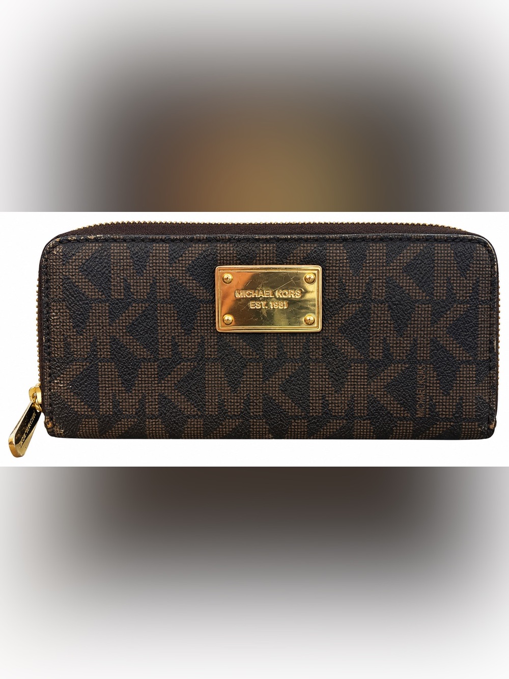 Michael Kors Signature MK Zip-Around Wallet